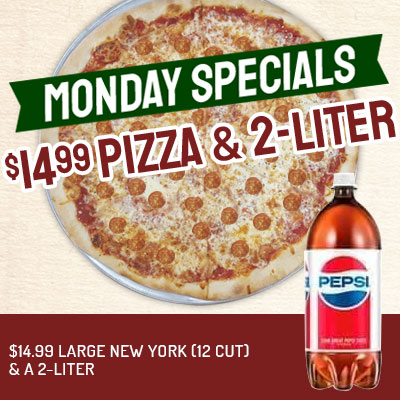 Pizza Mans Pizza monday special