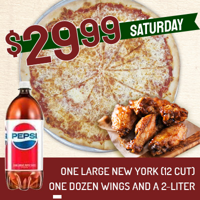 Saturday specials at Pizza Man's Pizza